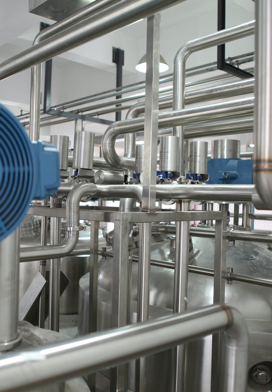 Stainless steel process plant pipework